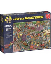 Puzzle Jumbo din 1000 de piese - Jan van Haasteren Flower Parade -1