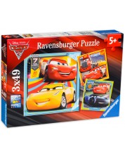 Puzzle Ravensburger din 3 x 49 de piese - Masini