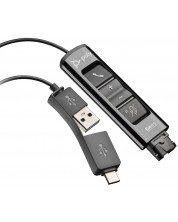 Adaptor Plantronics - DA85, USB-A/USB-C/QD, negru