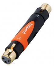 Adaptor Bespeco - SLAD525, XLR - XLR, negru/portocaliu -1