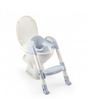 Reductor pentru toaleta Thermobaby Kiddyloo - Pliabil, cu scarita, Baby Blue