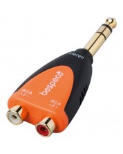 Adaptor Bespeco - SLAD370 6,3 mm - RCA, negru/portocaliu