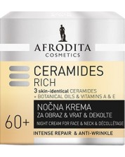 Afrodita Ceramides Rich Cremă de noapte pentru față, 60+, 50 ml -1