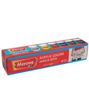 Vopsele acrilice Heroes - 6 culori