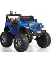 Mașinuță electrică jeep Moni - Fuego, albastru metalic -1