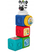 Jucărie activă Baby Einstein - Cuburi, Add & Stack, 6 piese -1