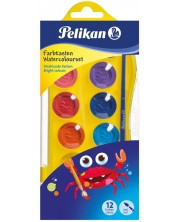 Acuarele Pelikan Junior - 12 culori, asortiment 