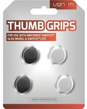 Accesoriu Venom - Thumb Grips, Black and White (Nintendo Switch OLED/Lite)