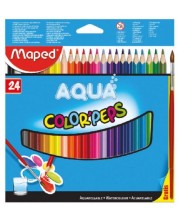 Creioane acuarela Maped Color Peps - 24 culori + pensula