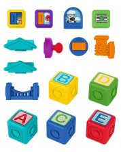 Jucărie activă Baby Einstein - Cuburi, Bridge & Learn, 15 piese -1