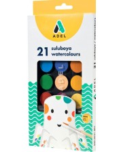 Acuarele Adel - 21 culori, cu pensulă