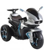 Motocicleta electrică pentru copii Moni - Shadow, cu sa din piele, culoare metalica -1