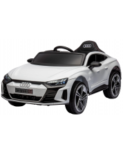 Mașinuță electrică Chipolino - Audi e-Tron, cu scaun din piele, alb -1