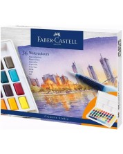 Vopsele de acuarelă Faber-Castell - 36 de culori, În cutie -1