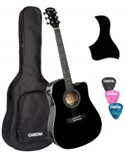 Chitară acustică Cascha - Student Series CGA100-BK, neagră