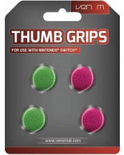 Accesoriu Venom - Thumb Grips, Pink and Green (Nintendo Switch)