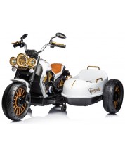 Motocicletă electrică pentru copii Chipolino - Duo Tron, albă -1