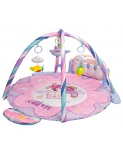 Saltea interactivă pentru gimnastică bebelușilor Caretero Toyz - Dream, roz -1