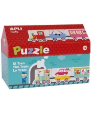 Puzzle pentru copii in casuta APLI Kids de 20 piese - trenut