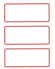 Etichete scolare APLI - Albe cu margine rosie -1