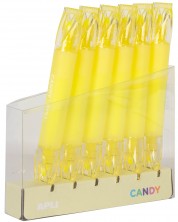 Textmarker cu doua capete APLI Candy - Galben neon