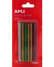 Batoane de silicon pentru lipit, culori stralucitoare APLI – ø 7.5 х 10 cm, 12 bucati