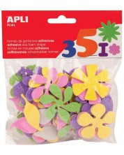 Flori autoadezive APLI - Stralucitoare, din spuma Eva, 48 bucati -1