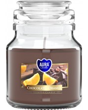 Lumânare parfumată într-un borcan Bispol Aura - Chocolate-Orange, 120 g -1