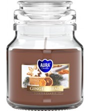 Lumânare parfumată într-un borcan Bispol Aura - Gingerbread, 120 g