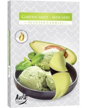 Lumanari parfumate Bispol Aura - Garden Mint-Avocado, 6 bucăți -1
