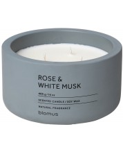 Lumânare parfumată Blomus Fraga - XL, Rose & White Musk, FlintStone -1