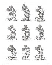 Tablou Art Print Pyramid Disney: Mickey Mouse - Sketched Multi