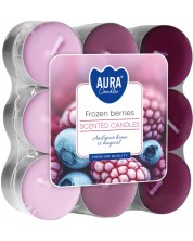 Lumânări parfumate de ceai Bispol Aura - Frozen Berries, 18 bucăți