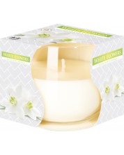 Lumânare parfumată Bispol Aura - Flori albe, 130 g -1