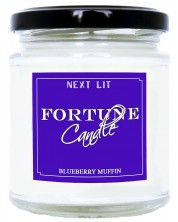 Lumanare parfumata cu mesaj Next Lit Fortune Candle - Briosa cu afine, in englez