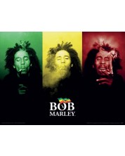 Tablou Art Print Pyramid Music: Bob Marley - Tricolour Smoke -1