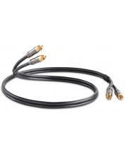 Cablu audio QED - Performance Audio, 2x RCA/2x RCA M/M, 1 m, negru -1
