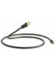 Cablu audio QED - Performance Graphite, USB-A/USB-B M/M, 1.5m, negru -1