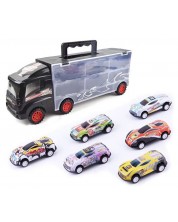 Set de joaca Ocie - Transportor Container Truck cu 6 masinute -1