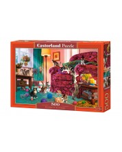 Puzzle Castorland din 500 de piese - Pisici obraznici -1