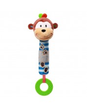 Jucărie care scârțâie, cu teether Babyono - Monkey -1
