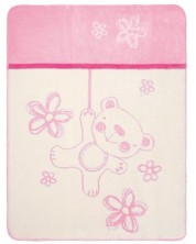 Pătură pentru copii Baby Matex - Bear, roz