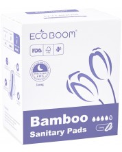 Absorbante biodegradabile din bambus Eco Boom - De noapte, Premium, 8 buc. -1