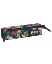 Penar scolar dreptunghiular BackUP - Flori tropicale, cu un compartiment -1
