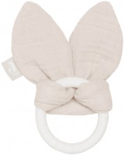 Bebeluș de silicon Jollein - Bunny Ears Nougat -1
