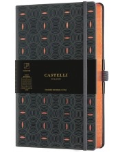 Бележник Castelli Copper & Gold - Rice Grain Copper, 13 x 21 cm, linii