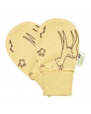 Mănuși de bebeluși Bio Baby - Din bumbac organic, galben
