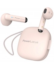Căști wireless PowerLocus - PLX1, TWS, roz -1