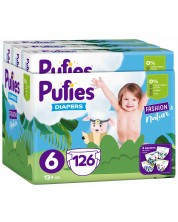 Scutece bebelusi Pufies  Fashion & Nature 6, 126 buc. -1