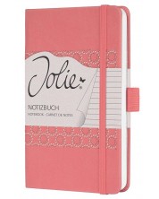 Carnețel cu coperta tare Sigel Jolie Format A5 - Salmon Pink, căptușite pagini